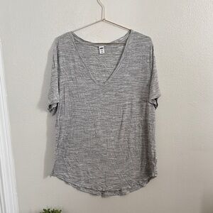 Old Navy Heather Gray V-Neck Tee